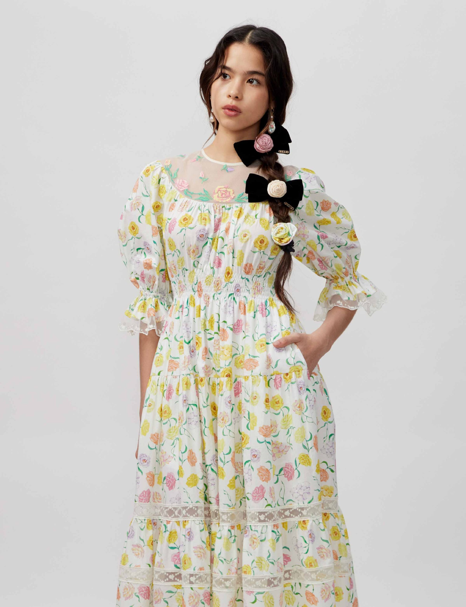 MATHANA SMOCKED DRESS
